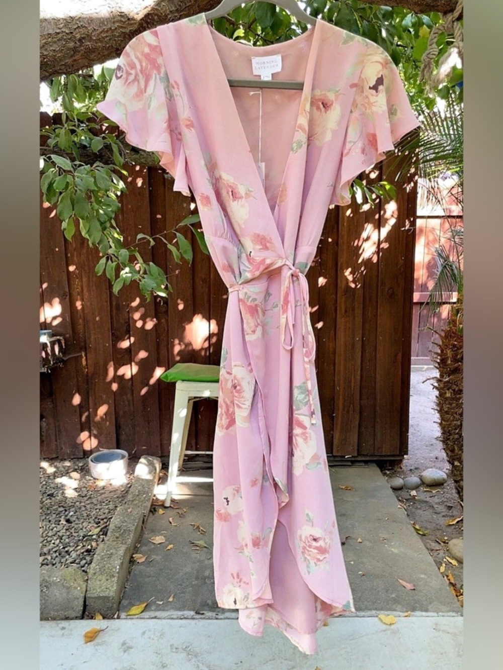 Morning Lavender Floral Maxi Dress in Pink NWT